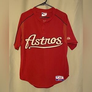 Vintage Majestic Jose Altuve # 27 Houston Astros Pullover Brick Red Jersey M